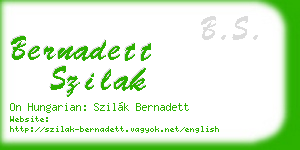 bernadett szilak business card