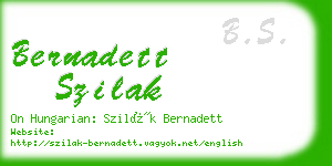 bernadett szilak business card